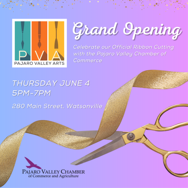 ribbon cutting pajaro valley arts