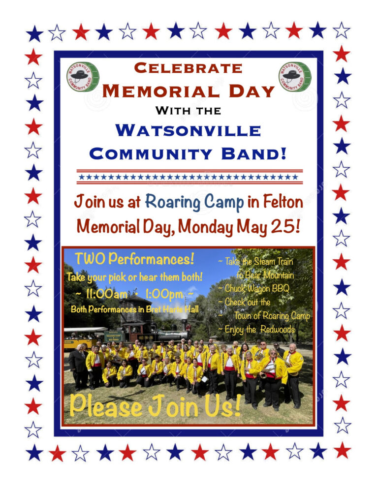 Roaring Camp Ad - 2026 watsonville band